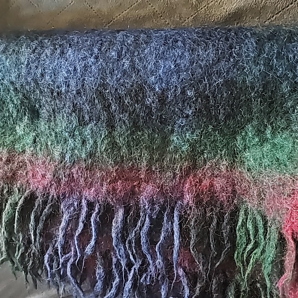 Pure mohair throw.